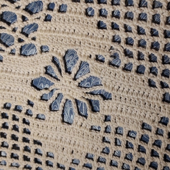 Handmade Crochet Piece Made Into A Pillow Cover - Picture 5 of 11